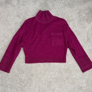 Express Women's Fuchsia Turtleneck Sweater